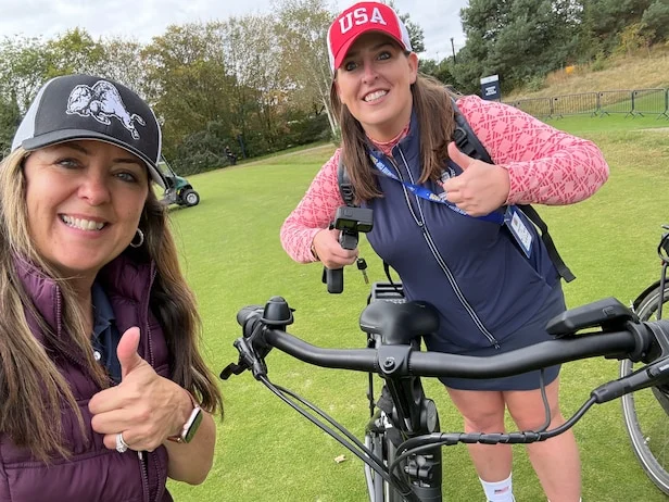 Es una primicia en el golf profesional: se espera que miles de aficionados acudan en bicicleta a la Solheim Cup, así que lo intentamos a lo holandés.