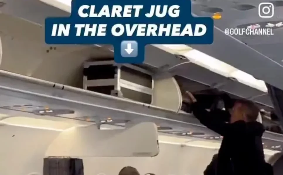 Ryan Fox describe de forma hilarante cómo negoció «con humildad» poder llevarse la jarra de clarete en su vuelo.