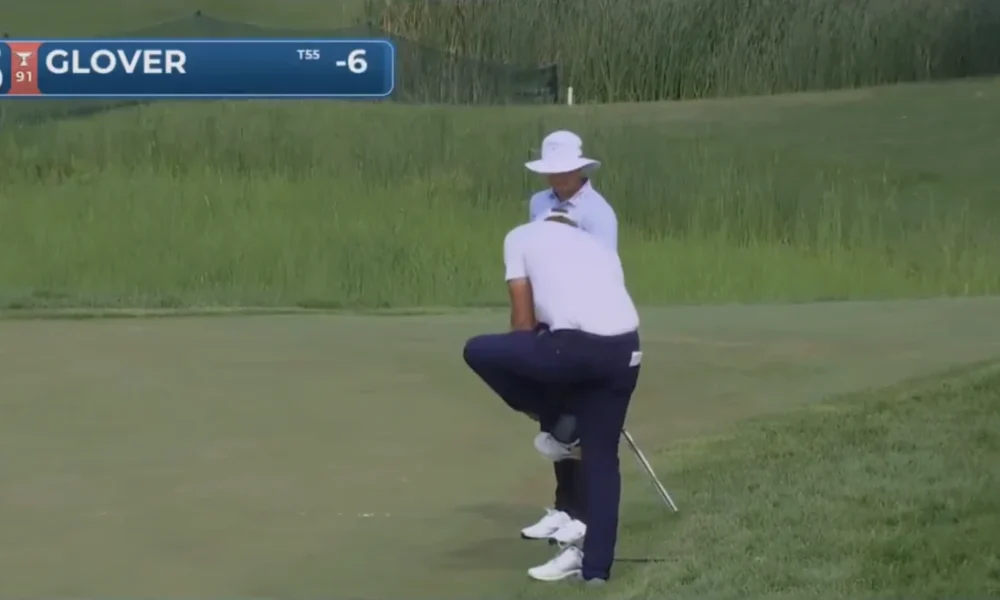 Lucas Glover ofrece una divertida explicación sobre el vídeo viral en el que se le ve quitándose los zapatos de golf durante el 3M Open
