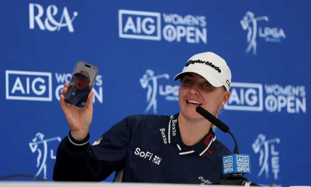La polémica broma de Charley Hull en el «caddie», con un premio de 100 000 libras, forma parte de su nuevo canal de YouTube