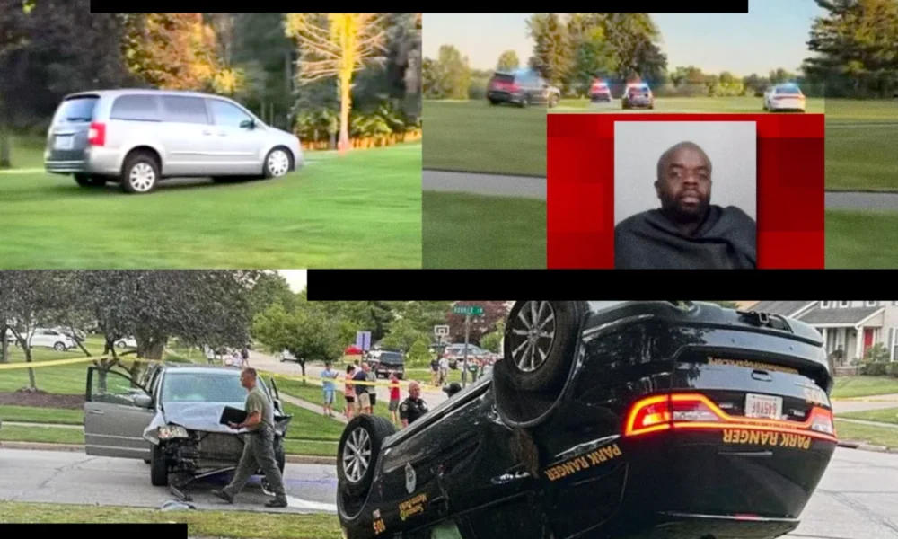 Un golfista de Ohio afirma que estaba a punto de hacer un «birdie» en el hoyo 18 cuando se vio interrumpido por una persecución policial de un sospechoso de asesinato.