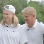 El padre de Erling Haaland quería que fuera golfista profesional; ahora juega al «links» en sus días libres del Mundial.