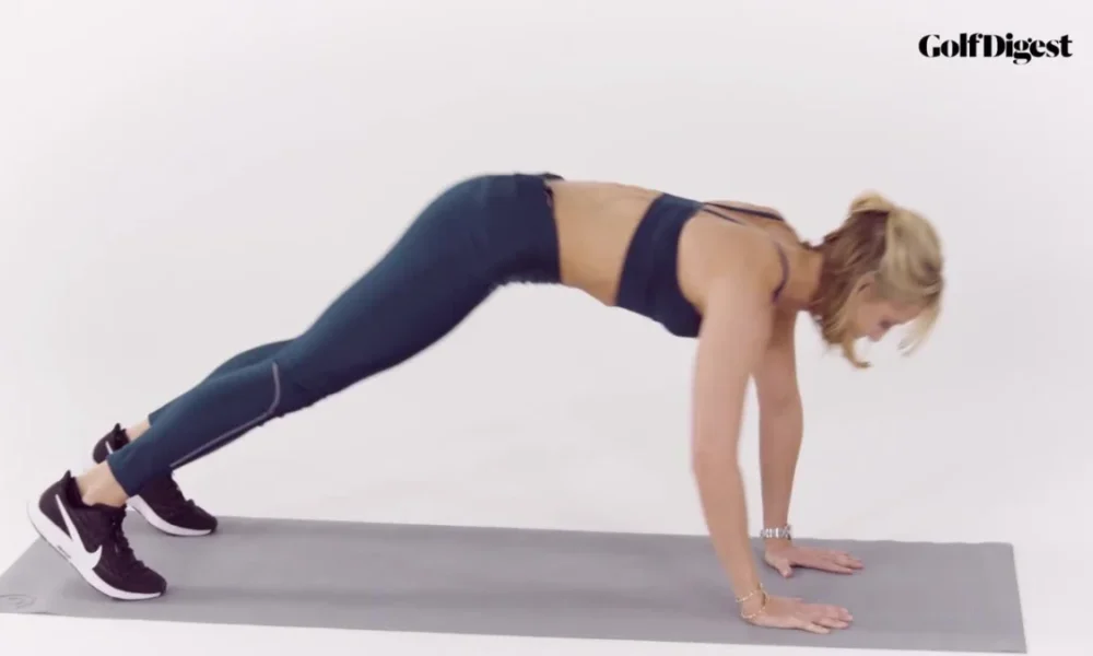 Extensiones de plancha a pica con paso por delante